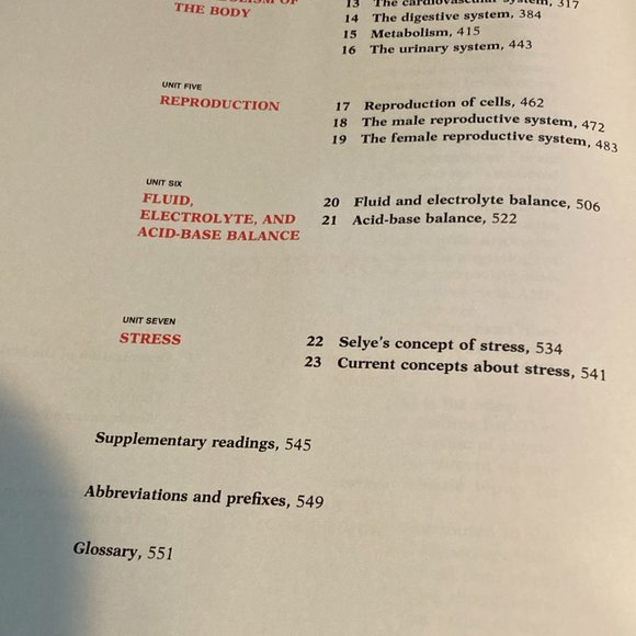 Vintage Book-Textbook of Anatomy and Physiology Ninth Edition 1975 - Picture 3 of 6